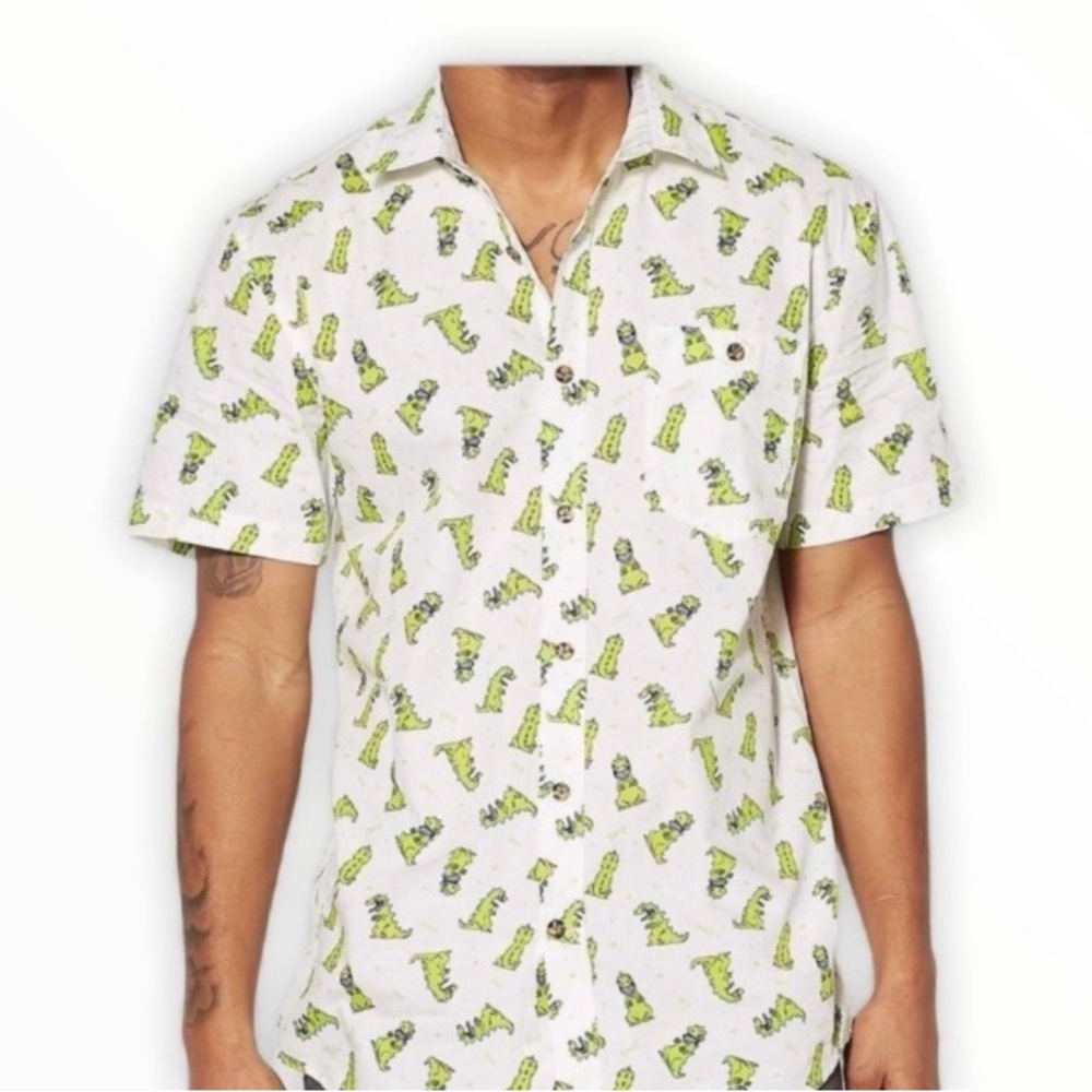 Mens Reptar Rugrats Shirt Sz S